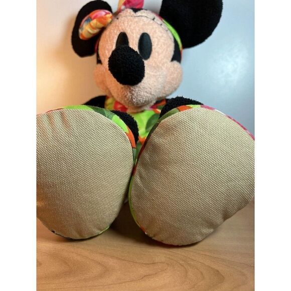 Disney Store Authentic Minnie Mouse Pool Party Plush Toy Doll  Floral Sandals - Picture 3 of 11
